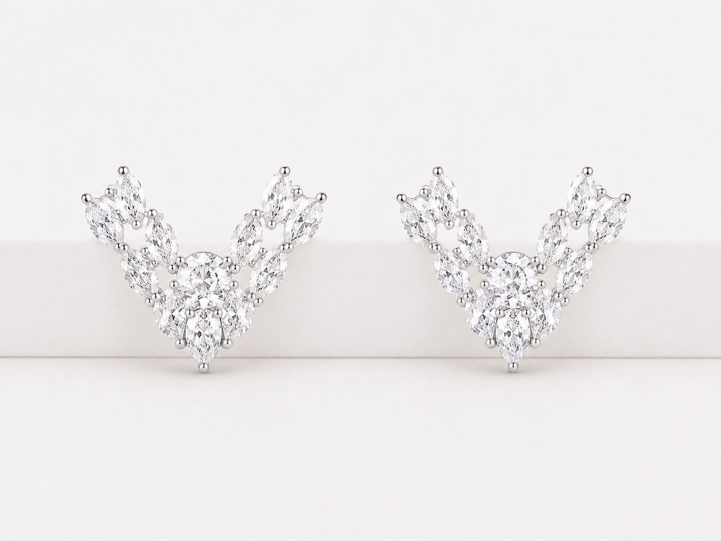 Boucles Victoria Crystal- Argent