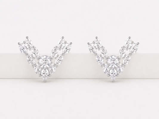 Boucles Victoria Crystal- Argent