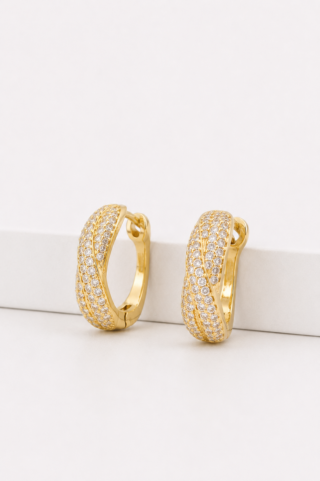 Boucle d’oreille Harmonie- Plaqué Or