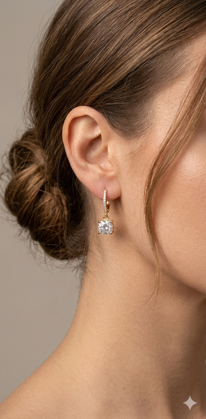 Boucle d’oreilles Luna Éclat-Plaqué Or