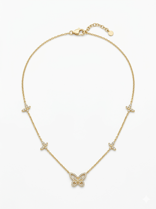Collier Butterfly Glow- Argent