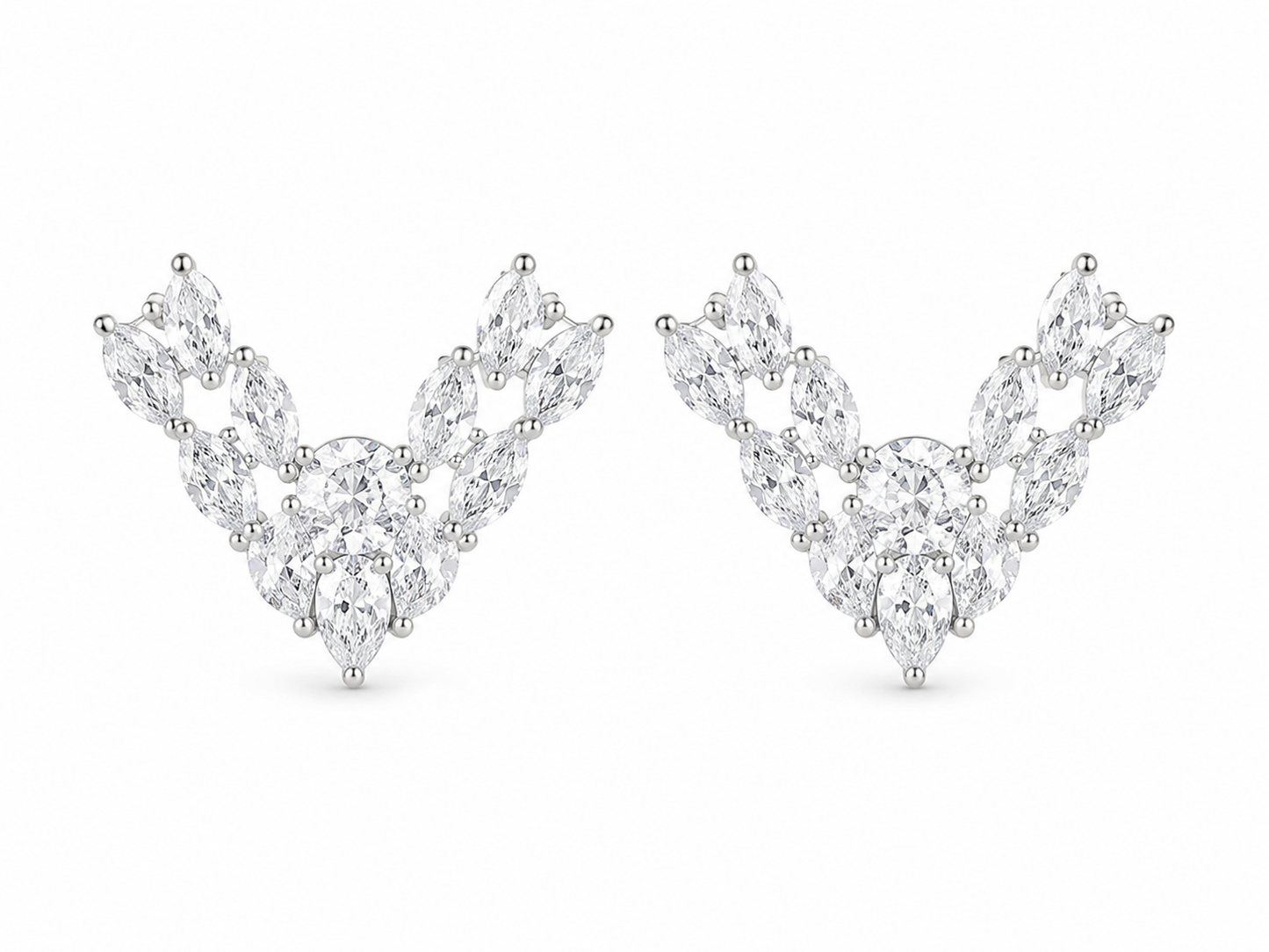 Boucles Victoria Crystal- Argent