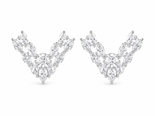 Boucles Victoria Crystal- Argent