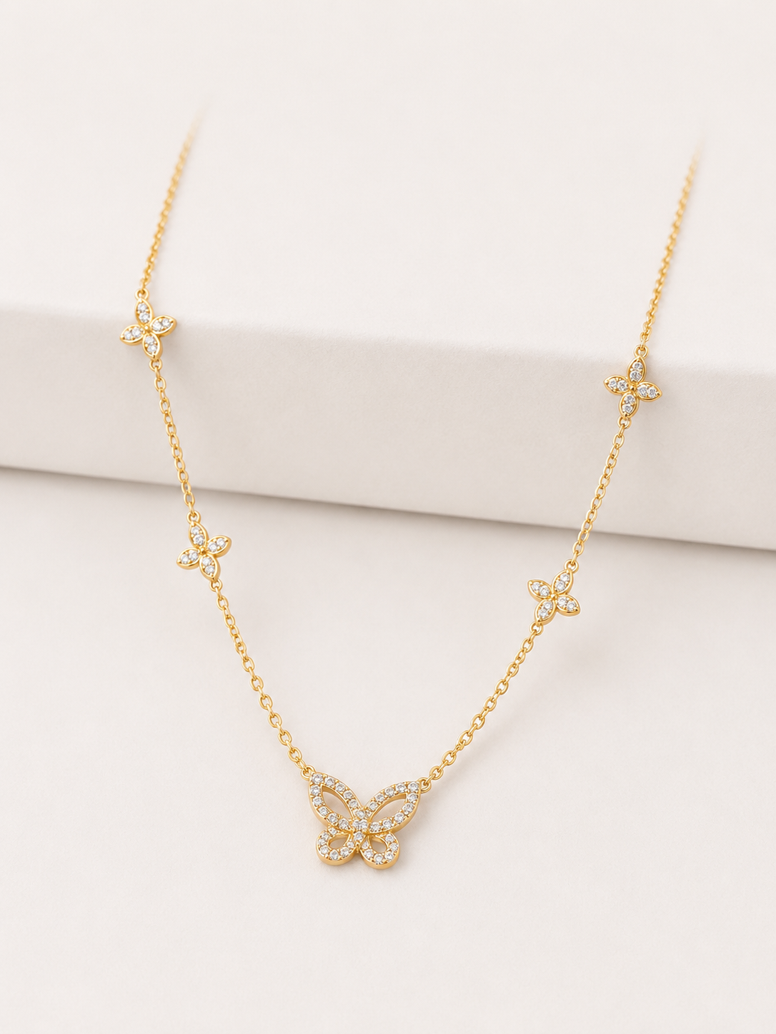 Collier Butterfly Glow- Argent